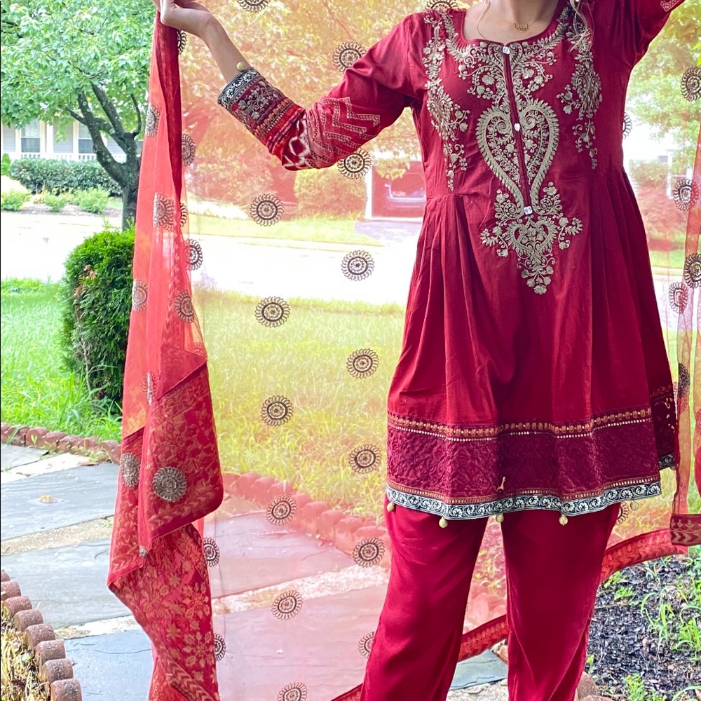 Red Maria B suit